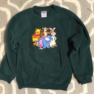 Vintage Disney Store Winnie the Pooh and Friends Fleece Sweatshirt Kids